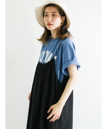 Samansa Mos2 | ロゴプリントゆるTシャツ(Tシャツ/カットソー)