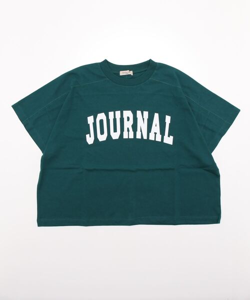 Samansa Mos2（サマンサ モスモス）の「ロゴプリントゆるTシャツ（Tシャツ/カットソー・レディース・キナリ/レッド/グリーン/ネイビー/ブルー/ベージュ・ﾌﾘ-）」の13枚目の写真