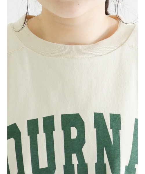 Samansa Mos2（サマンサ モスモス）の「ロゴプリントゆるTシャツ（Tシャツ/カットソー・レディース・キナリ/レッド/グリーン/ネイビー/ブルー/ベージュ・ﾌﾘ-）」の8枚目の写真