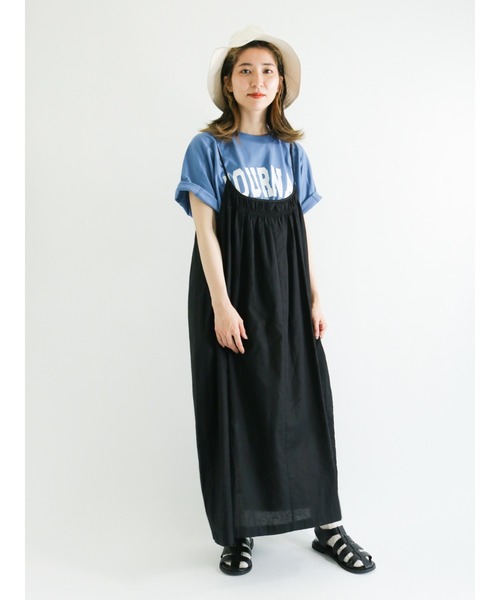 Samansa Mos2（サマンサ モスモス）の「ロゴプリントゆるTシャツ（Tシャツ/カットソー・レディース・キナリ/レッド/グリーン/ネイビー/ブルー/ベージュ・ﾌﾘ-）」の14枚目の写真