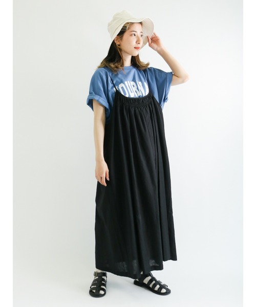 Samansa Mos2（サマンサ モスモス）の「ロゴプリントゆるTシャツ（Tシャツ/カットソー・レディース・キナリ/レッド/グリーン/ネイビー/ブルー/ベージュ・ﾌﾘ-）」の22枚目の写真