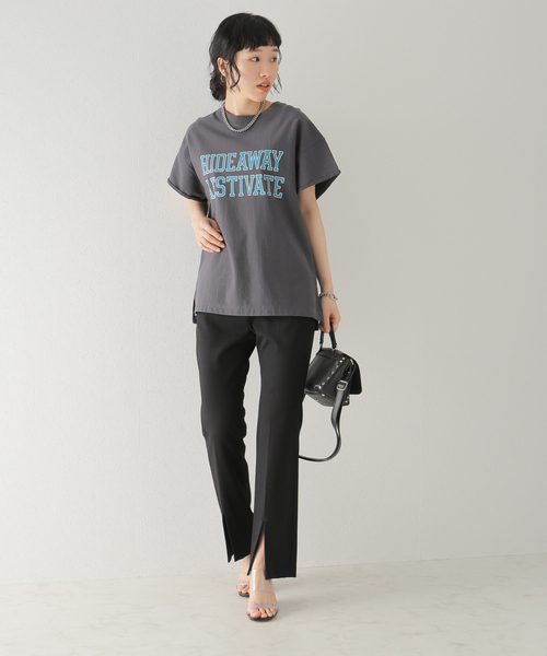 セール】cut off logo Tシャツ（Tシャツ/カットソー）｜Plage
