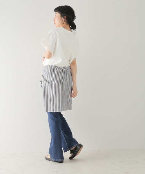 plage（プラージュ）の「cut off logo Tシャツ（Tシャツ/カットソー・レディース・ブルー系その他/ホワイト/チャコールグレー・FREE）」の10枚目の写真