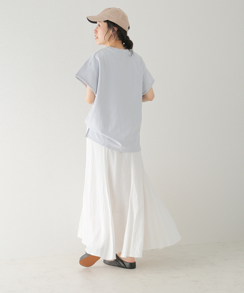 plage（プラージュ）の「cut off logo Tシャツ（Tシャツ/カットソー・レディース・ブルー系その他/ホワイト/チャコールグレー・FREE）」の14枚目の写真