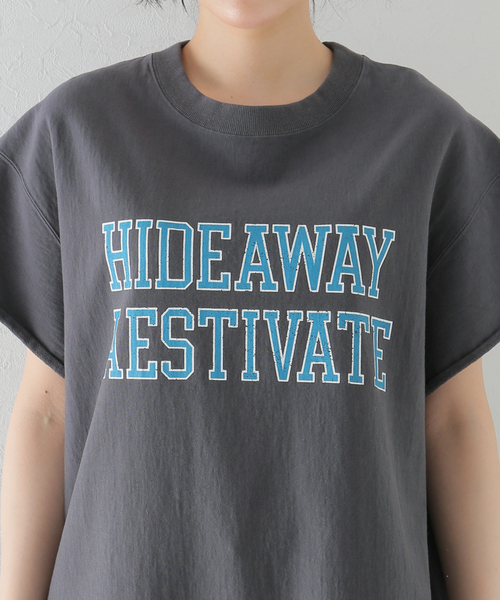 plage（プラージュ）の「cut off logo Tシャツ（Tシャツ/カットソー・レディース・ブルー系その他/ホワイト/チャコールグレー・FREE）」の18枚目の写真