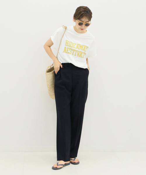 セール】cut off logo Tシャツ（Tシャツ/カットソー）｜Plage