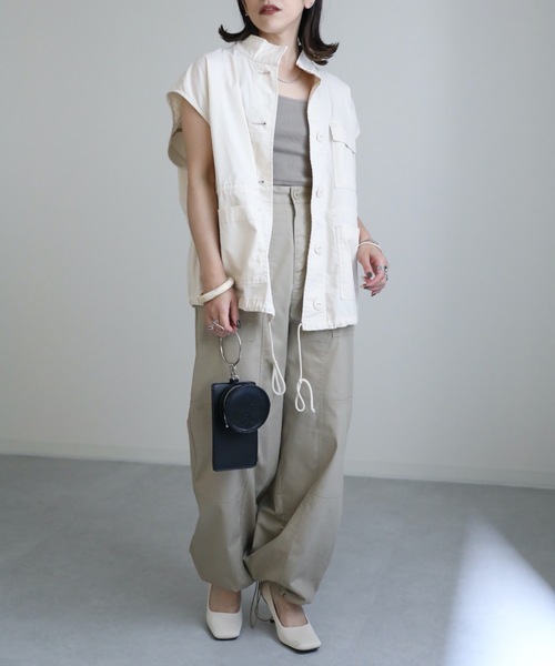 ap retro（アプレトロ）の「ミリタリーベスト（ベスト・レディース・ブラック/カーキ/アイボリー・FREE）」の19枚目の写真