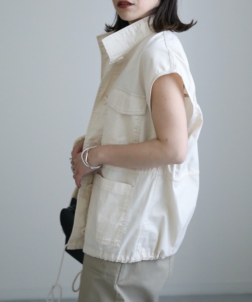 ap retro（アプレトロ）の「ミリタリーベスト（ベスト・レディース・ブラック/カーキ/アイボリー・FREE）」の10枚目の写真