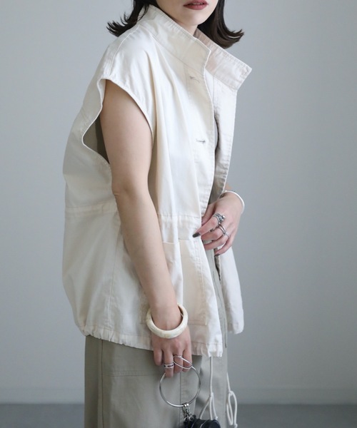 ap retro（アプレトロ）の「ミリタリーベスト（ベスト・レディース・ブラック/カーキ/アイボリー・FREE）」の11枚目の写真