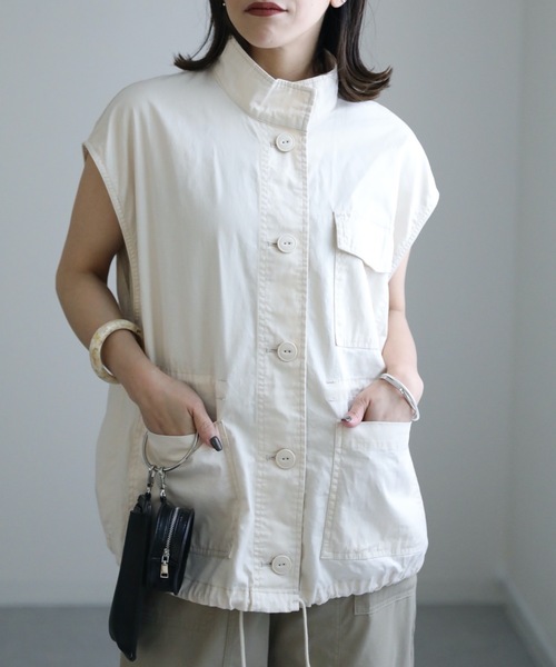 ap retro（アプレトロ）の「ミリタリーベスト（ベスト・レディース・ブラック/カーキ/アイボリー・FREE）」の13枚目の写真