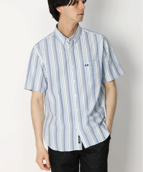 35 割引ネイビー イエロー ピンク M メンズ Mサイズ相当 L メンズ Lサイズ相当 Ll メンズ Xlサイズ相当 売れ筋アイテムラン シャツ ブラウス サッカーストライプ半袖bdシャツ シャツ カジュアルシャツ メンズファッション ファッションネイビーイエロー