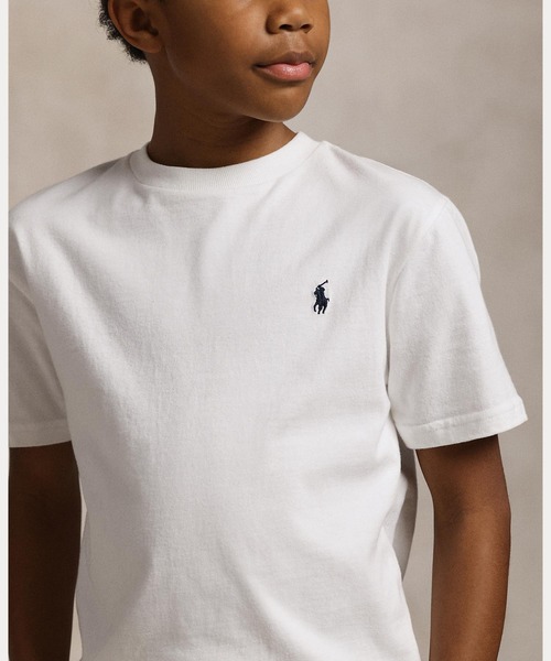 POLO RALPH LAUREN CHILDRENSWEAR（ポロ ラルフ ローレン チルドレンズウェア）の「コットン ジャージー クルーネック Tシャツ（Tシャツ/カットソー・キッズ・ホワイト・S/M/L/XL）」の7枚目の写真