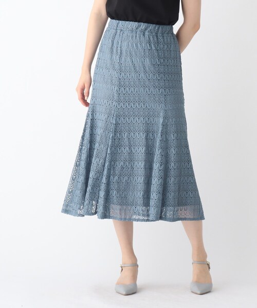 index（インデックス）の「◆ウェービーレースマーメイドスカート【WEB限定サイズ】（スカート・レディース・ブラック/サンドベージュ/ブルー・38/42/36/40）」の3枚目の写真