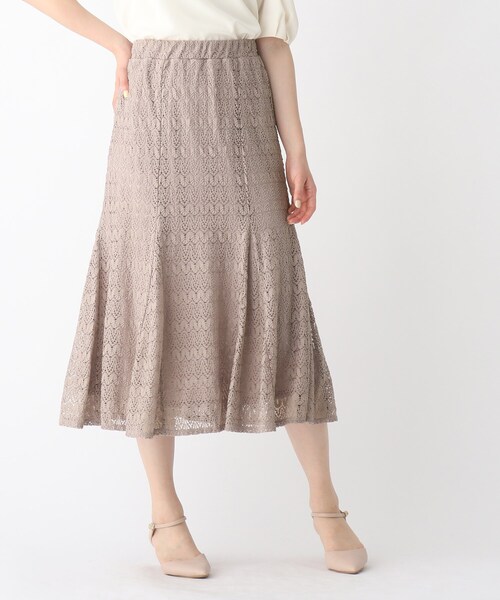 index（インデックス）の「◆ウェービーレースマーメイドスカート【WEB限定サイズ】（スカート・レディース・ブラック/サンドベージュ/ブルー・38/42/36/40）」の2枚目の写真