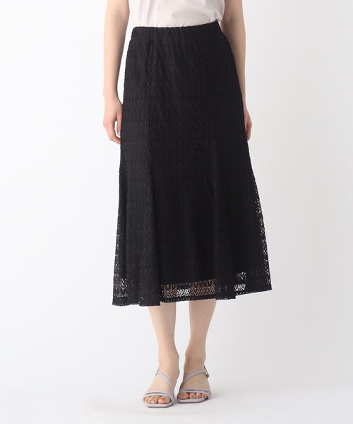 index（インデックス）の「◆ウェービーレースマーメイドスカート【WEB限定サイズ】（スカート・レディース・ブラック/サンドベージュ/ブルー・38/42/36/40）」の4枚目の写真