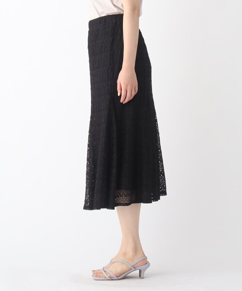 index（インデックス）の「◆ウェービーレースマーメイドスカート【WEB限定サイズ】（スカート・レディース・ブラック/サンドベージュ/ブルー・38/42/36/40）」の5枚目の写真