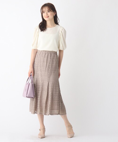 index（インデックス）の「◆ウェービーレースマーメイドスカート【WEB限定サイズ】（スカート・レディース・ブラック/サンドベージュ/ブルー・38/42/36/40）」の10枚目の写真