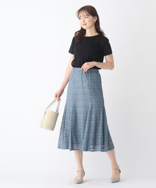 index（インデックス）の「◆ウェービーレースマーメイドスカート【WEB限定サイズ】（スカート・レディース・ブラック/サンドベージュ/ブルー・38/42/36/40）」の12枚目の写真