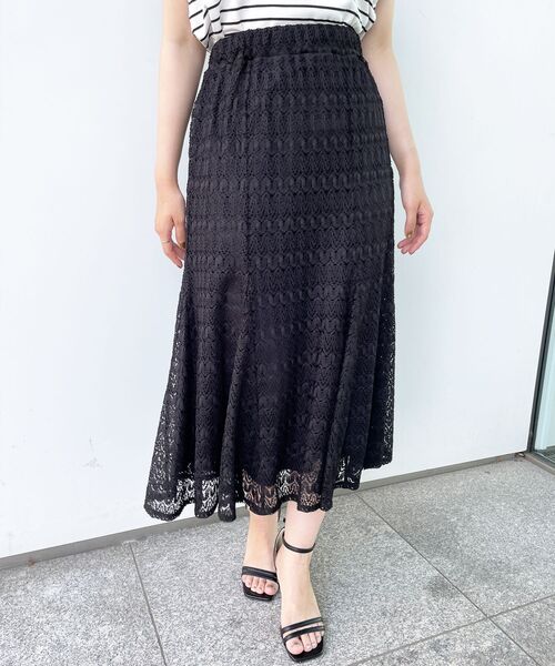 index（インデックス）の「◆ウェービーレースマーメイドスカート【WEB限定サイズ】（スカート・レディース・ブラック/サンドベージュ/ブルー・38/42/36/40）」の16枚目の写真