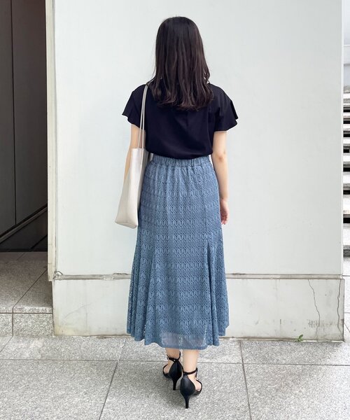 index（インデックス）の「◆ウェービーレースマーメイドスカート【WEB限定サイズ】（スカート・レディース・ブラック/サンドベージュ/ブルー・38/42/36/40）」の20枚目の写真