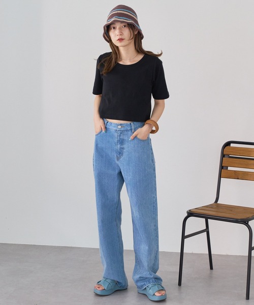 Kastane(カスタネ)の「【C-cie】CROCHET LINE 別注HAT(ハット・レディース・ホワイト/ブラウン/オレンジ・FREE)」の6枚目の写真