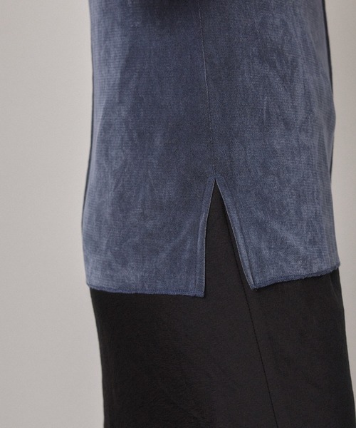 PUBLIC TOKYO（パブリックトウキョウ）の「【洗える】ベロアチュールハーフスリーブカットソー（Tシャツ/カットソー・レディース・ブラック/サックスブルー/パープル・FREE）」の20枚目の写真