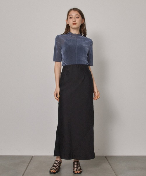 PUBLIC TOKYO（パブリックトウキョウ）の「【洗える】ベロアチュールハーフスリーブカットソー（Tシャツ/カットソー・レディース・ブラック/サックスブルー/パープル・FREE）」の14枚目の写真