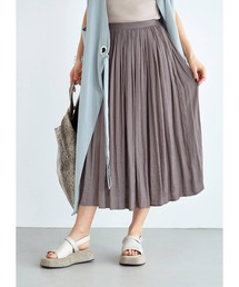 【Made in JAPAN】ヴィンテージサテンギャザーロングスカートA/85cm丈