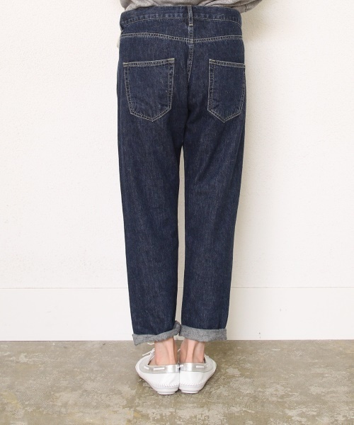 coen（コーエン）の「コットンリネンデニムパンツ（デニムパンツ・レディース・ネイビー・LARGE/MEDIUM/SMALL）」の6枚目の写真
