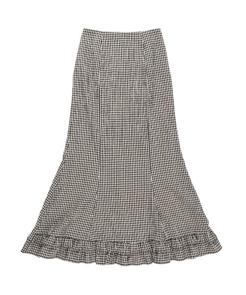 MIRO AMURETTE（ミロアミュレット）の「gingham check skirt/ギンガムチェックスカート（スカート・レディース・ブラック/ベージュ・SMALL/MEDIUM）」の20枚目の写真