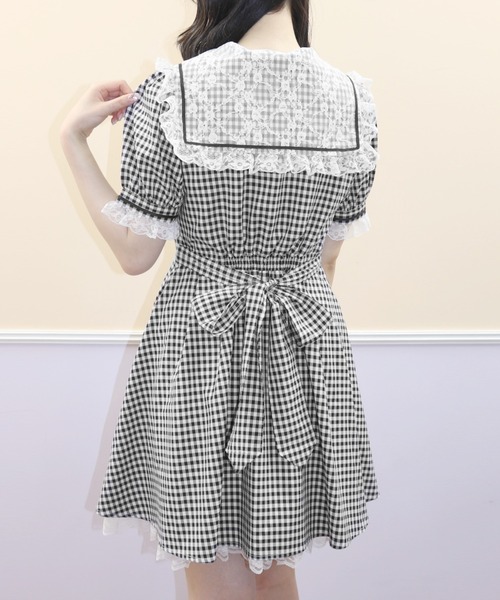 Secret Honey（シークレットハニー）の「ギンガムレースセーラーワンピース（ワンピース・レディース・ブルー/ブラック・MEDIUM）」の10枚目の写真