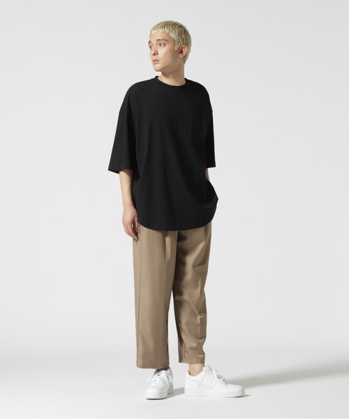 A4A(エーフォーエー)の「A4A(エーフォーエー) 強撚糸ラウンドポケット半袖Tシャツ(Tシャツ/カットソー・メンズ・ホワイト/ブラック/ベージュ/カーキ・M/L)」の6枚目の写真