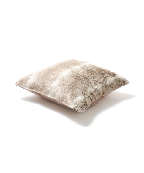 セール】ファー クッションカバー 450×450 ベージュ（C-019