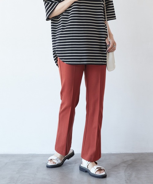 AMERICAN HOLIC（アメリカンホリック）の「美・美・美 ポンチフレアパンツ（その他パンツ・レディース・ブラック/ブラウン/ブルー/グリーン/テラコッタ・XS/L/S/M）」の8枚目の写真