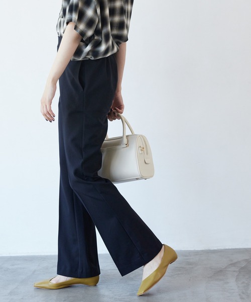 AMERICAN HOLIC（アメリカンホリック）の「美・美・美 ポンチフレアパンツ（その他パンツ・レディース・ブラック/ブラウン/ブルー/グリーン/テラコッタ・XS/L/S/M）」の6枚目の写真