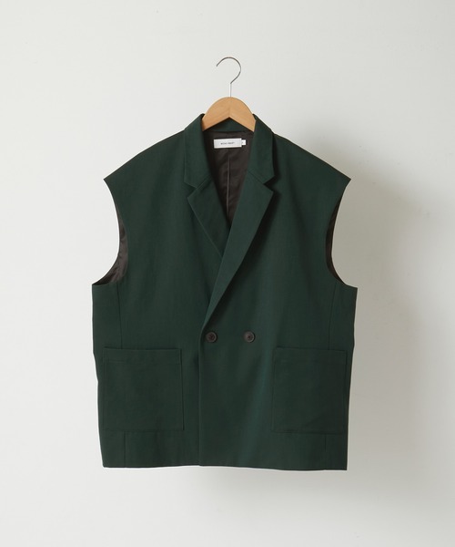 MONO-MART(モノマート)の「TRストレッチ オーバーテーラードジレベスト(ベスト・メンズ・グレー系/グリーン/グレー/ブラック/バーガンディー・M/L)」の19枚目の写真