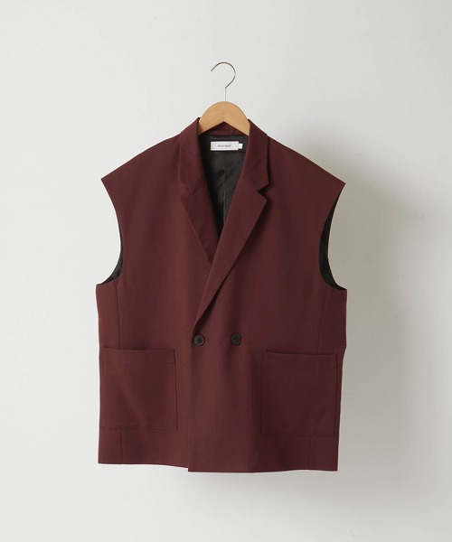 MONO-MART(モノマート)の「TRストレッチ オーバーテーラードジレベスト(ベスト・メンズ・グレー系/グリーン/グレー/ブラック/バーガンディー・M/L)」の20枚目の写真