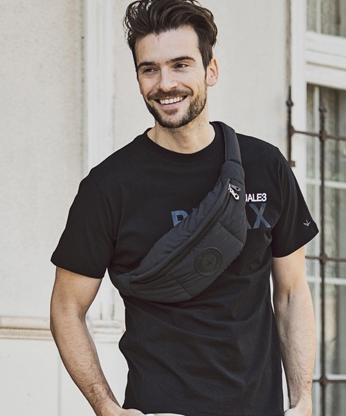 1PIU1UGUALE3  RELAX （ウノピゥウノウグァーレトレ リラックス）の「1PIU1UGUALE3 RELAX(ウノピゥウノウグァーレトレ)サークルロゴボディバッグ（ボディバッグ/ウエストポーチ・メンズ・ブラック・ONE SIZE）」の12枚目の写真