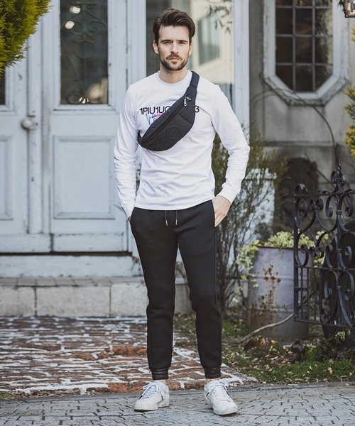 1PIU1UGUALE3  RELAX （ウノピゥウノウグァーレトレ リラックス）の「1PIU1UGUALE3 RELAX(ウノピゥウノウグァーレトレ)サークルロゴボディバッグ（ボディバッグ/ウエストポーチ・メンズ・ブラック・ONE SIZE）」の17枚目の写真