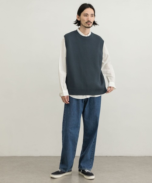 URBAN RESEARCH（アーバンリサーチ）の「ミラノリブクルーニットベスト（ベスト・メンズ・オフホワイト/ブラック/ライトグレー/グレー系その他・MEDIUM/LARGE/X-LARGE）」の21枚目の写真