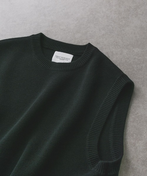 URBAN RESEARCH（アーバンリサーチ）の「ミラノリブクルーニットベスト（ベスト・メンズ・オフホワイト/ブラック/ライトグレー/グレー系その他・MEDIUM/LARGE/X-LARGE）」の10枚目の写真