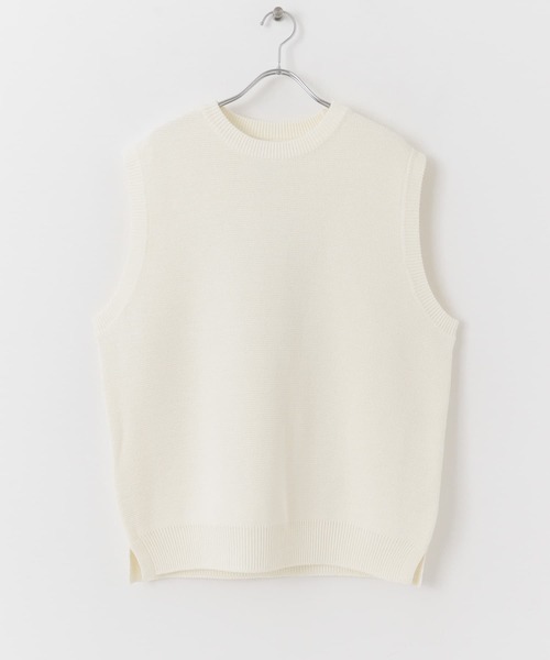 URBAN RESEARCH（アーバンリサーチ）の「ミラノリブクルーニットベスト（ベスト・メンズ・オフホワイト/ブラック/ライトグレー/グレー系その他・MEDIUM/LARGE/X-LARGE）」の13枚目の写真