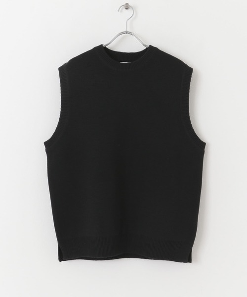 URBAN RESEARCH（アーバンリサーチ）の「ミラノリブクルーニットベスト（ベスト・メンズ・オフホワイト/ブラック/ライトグレー/グレー系その他・MEDIUM/LARGE/X-LARGE）」の14枚目の写真