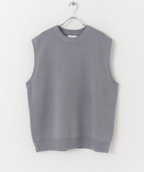 URBAN RESEARCH（アーバンリサーチ）の「ミラノリブクルーニットベスト（ベスト・メンズ・オフホワイト/ブラック/ライトグレー/グレー系その他・MEDIUM/LARGE/X-LARGE）」の16枚目の写真