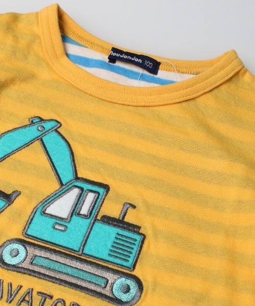 Moujonjon(ムージョンジョン)の「柄込アップリケ接結Tシャツ(Tシャツ/カットソー・キッズ・ブルー系その他/ロイヤルブルー/レッド/ブラック・110/80/90/130/100/120)」の6枚目の写真