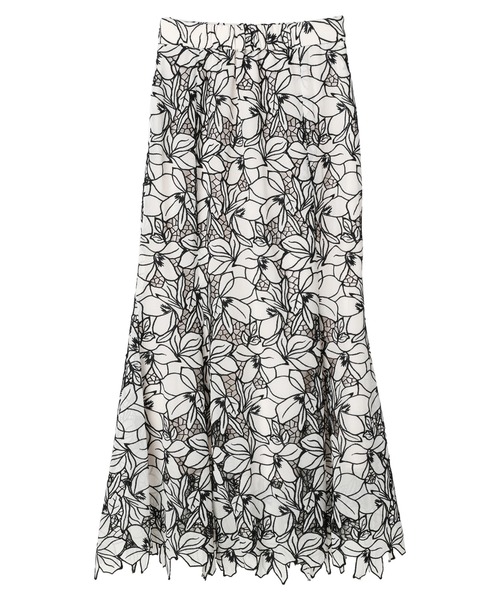 DURAS（デュラス）の「カットワーク刺繍マーメイドスカート（スカート・レディース・ブラウン/グリーン/アイボリー・SMALL/MEDIUM）」の12枚目の写真