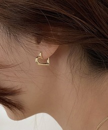 YU-KA : ハートモチーフフープピアス