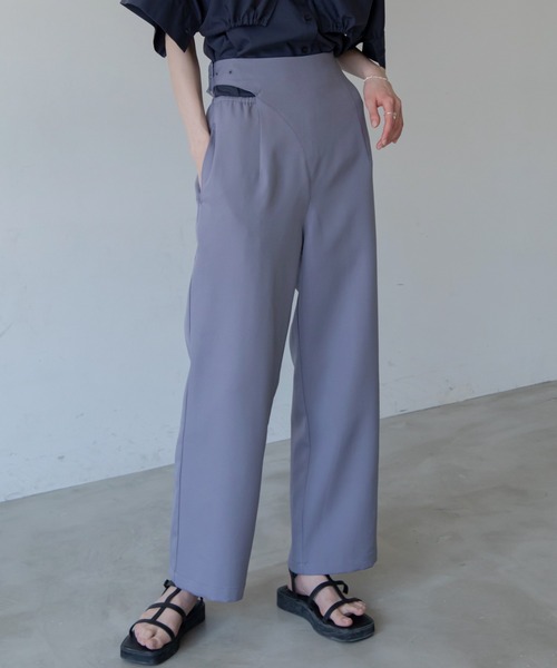 VACANCY（ヴァカンシー）の「アシンメトリーカットアウトストレートパンツ（その他パンツ・レディース・ホワイト/チャコールグレー/ダークパープル・FREE/SMALL）」の12枚目の写真