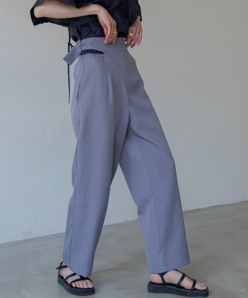 VACANCY（ヴァカンシー）の「アシンメトリーカットアウトストレートパンツ（その他パンツ・レディース・ホワイト/チャコールグレー/ダークパープル・FREE/SMALL）」の19枚目の写真