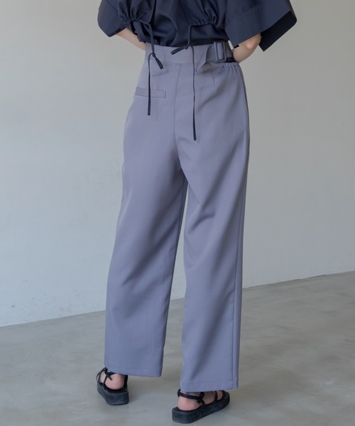 VACANCY（ヴァカンシー）の「アシンメトリーカットアウトストレートパンツ（その他パンツ・レディース・ホワイト/チャコールグレー/ダークパープル・FREE/SMALL）」の21枚目の写真